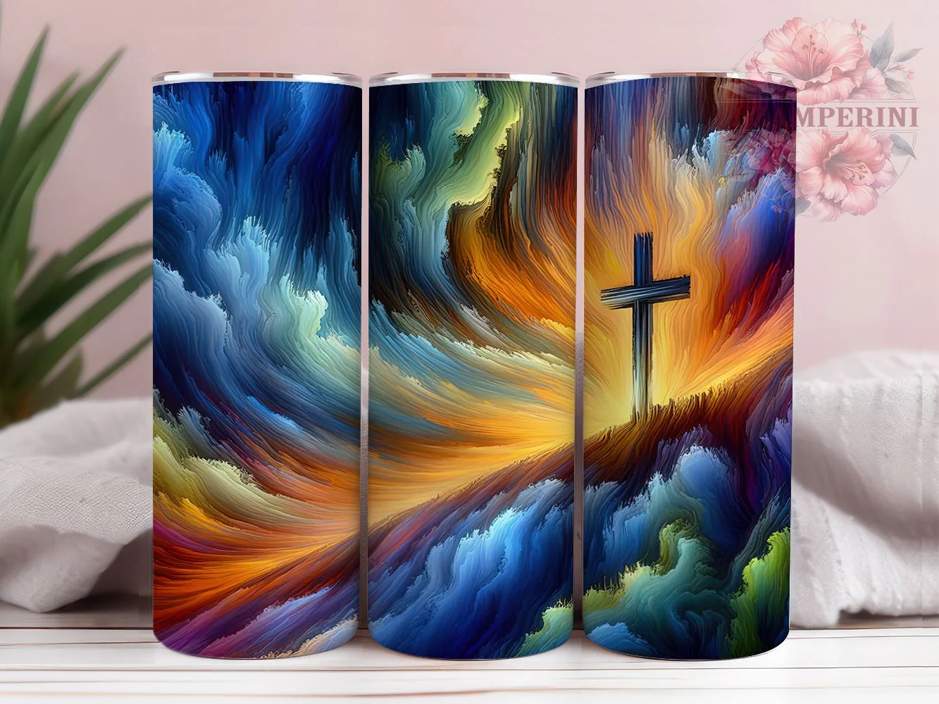 Easter Faith Cross Tumbler, Christian Faith Tumbler, Religious Easter Wrap, Stylish 20oz Wrap, Sublimation Design, Trendy Gift Idea, Inspirational Christian Tumbler