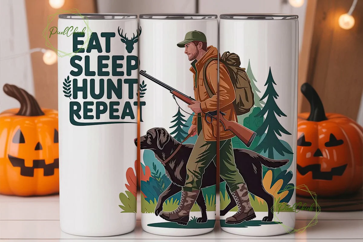Eat Sleep Hunt Repeat 20oz Tumbler - Image 2