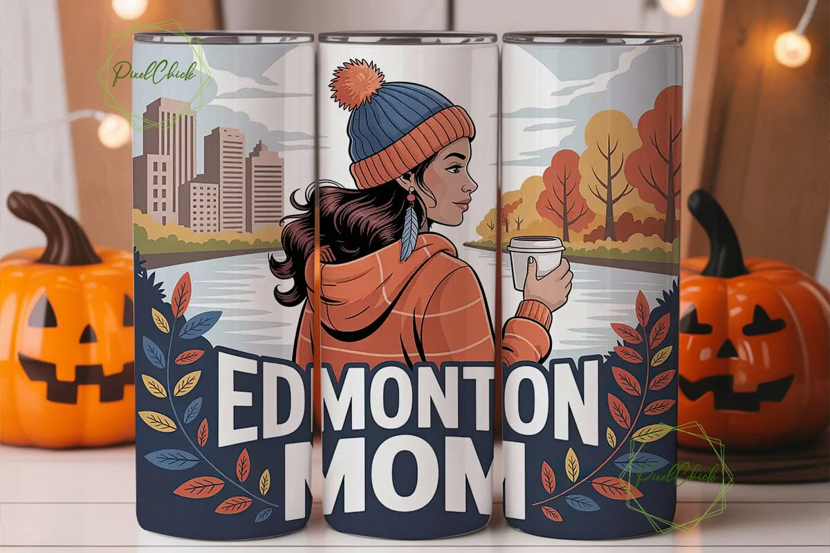 Edmonton Mom Fall Tumbler Wrap - Image 2