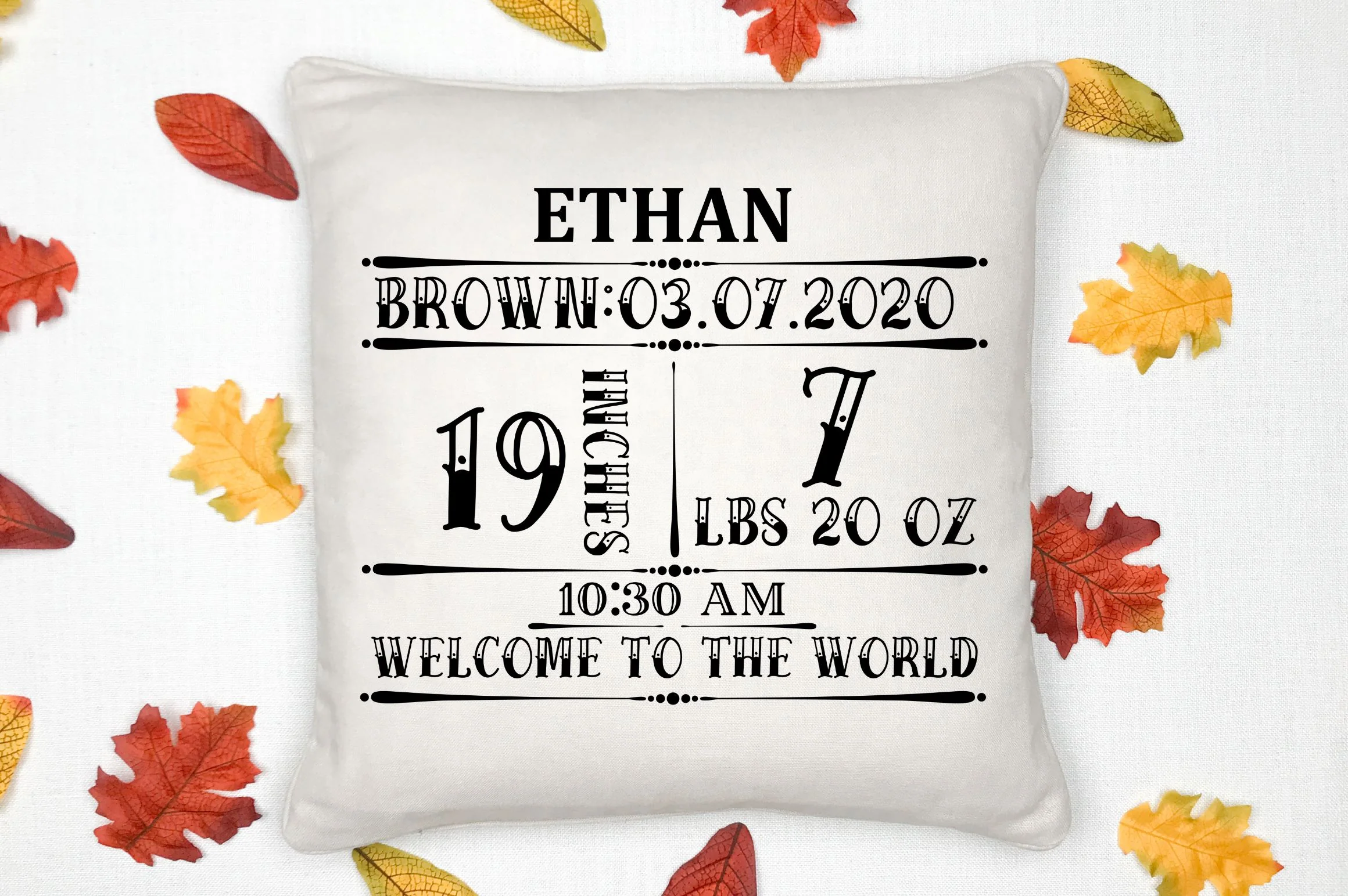 Ethan brown 03 07 2020 19 inches 7 lbs SVG Design - Image 2