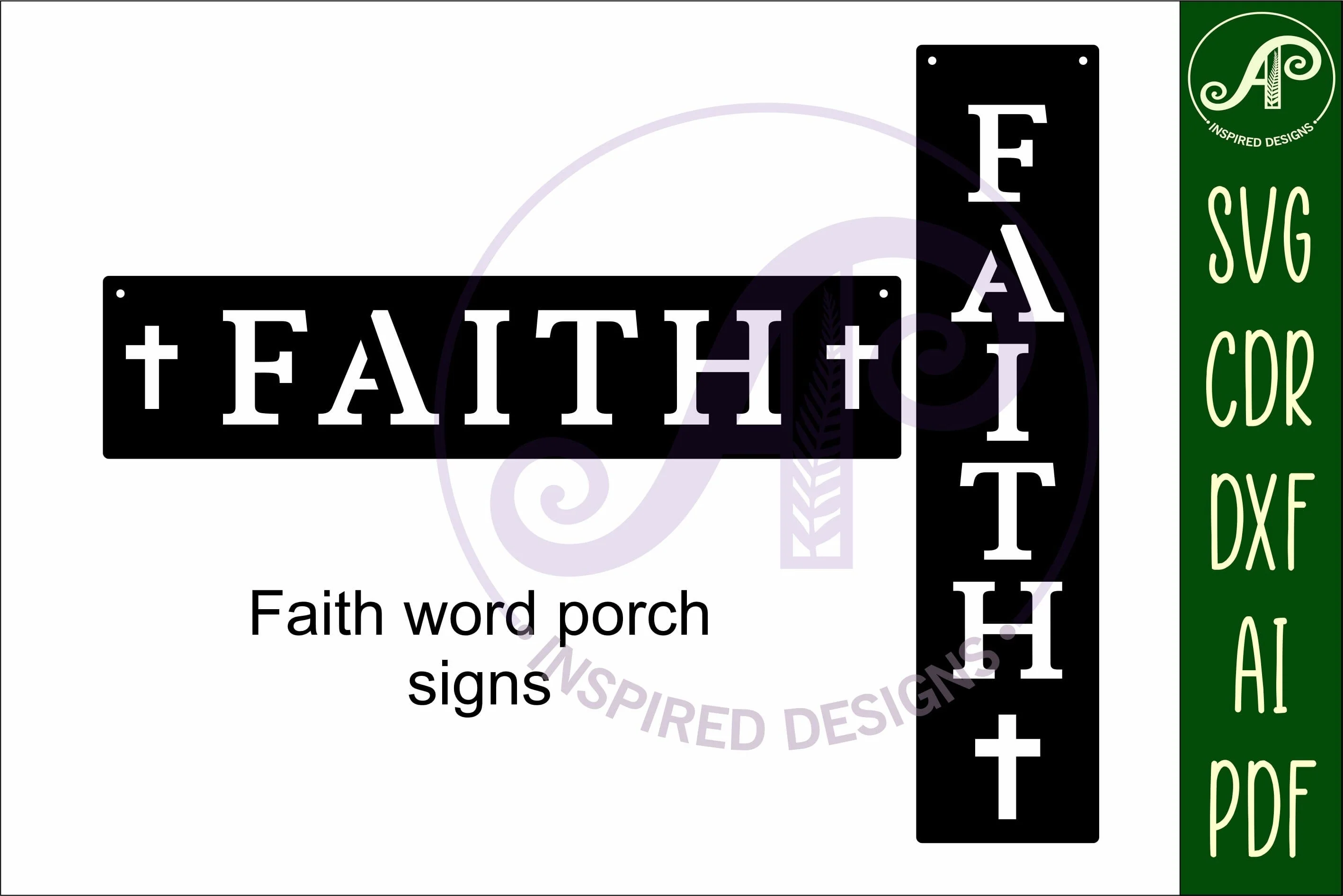Faith Word wall art sign, SVG file - Image 5