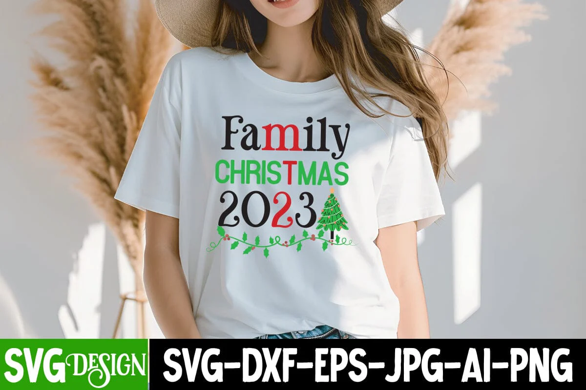 Family Christmas 2023 SVG Design - Image 2