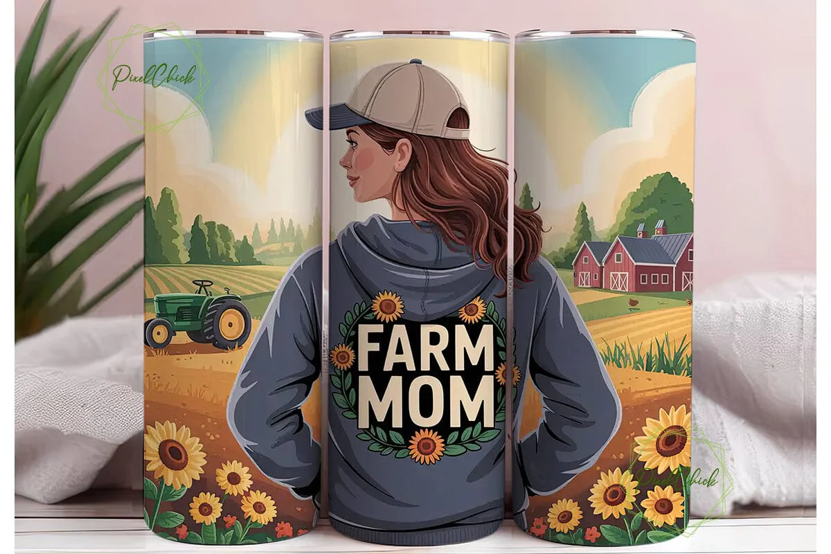 Farm Mom 20oz Tumbler Wrap - Image 3