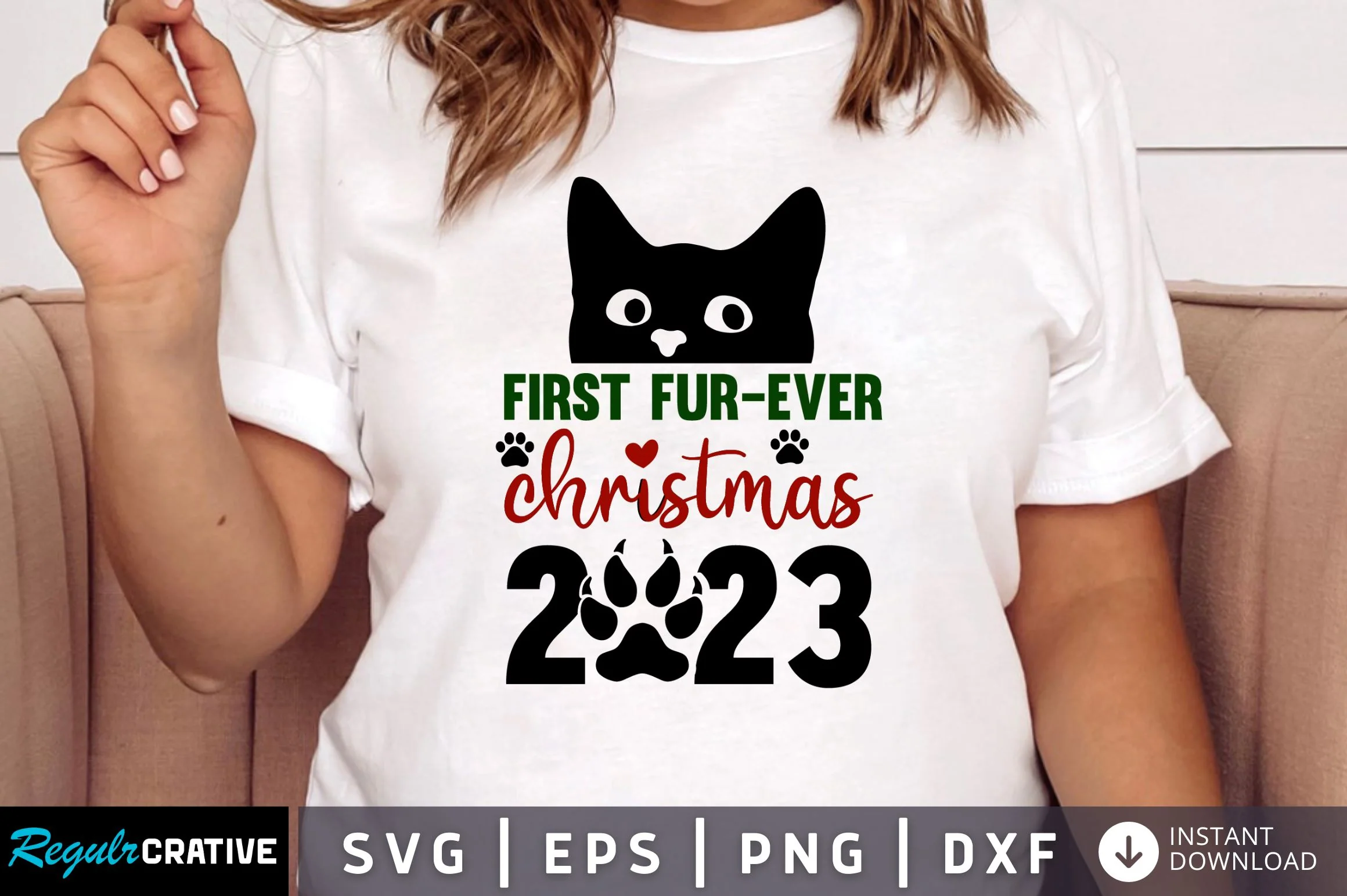 first fur-ever christmas 2023 SVG Design