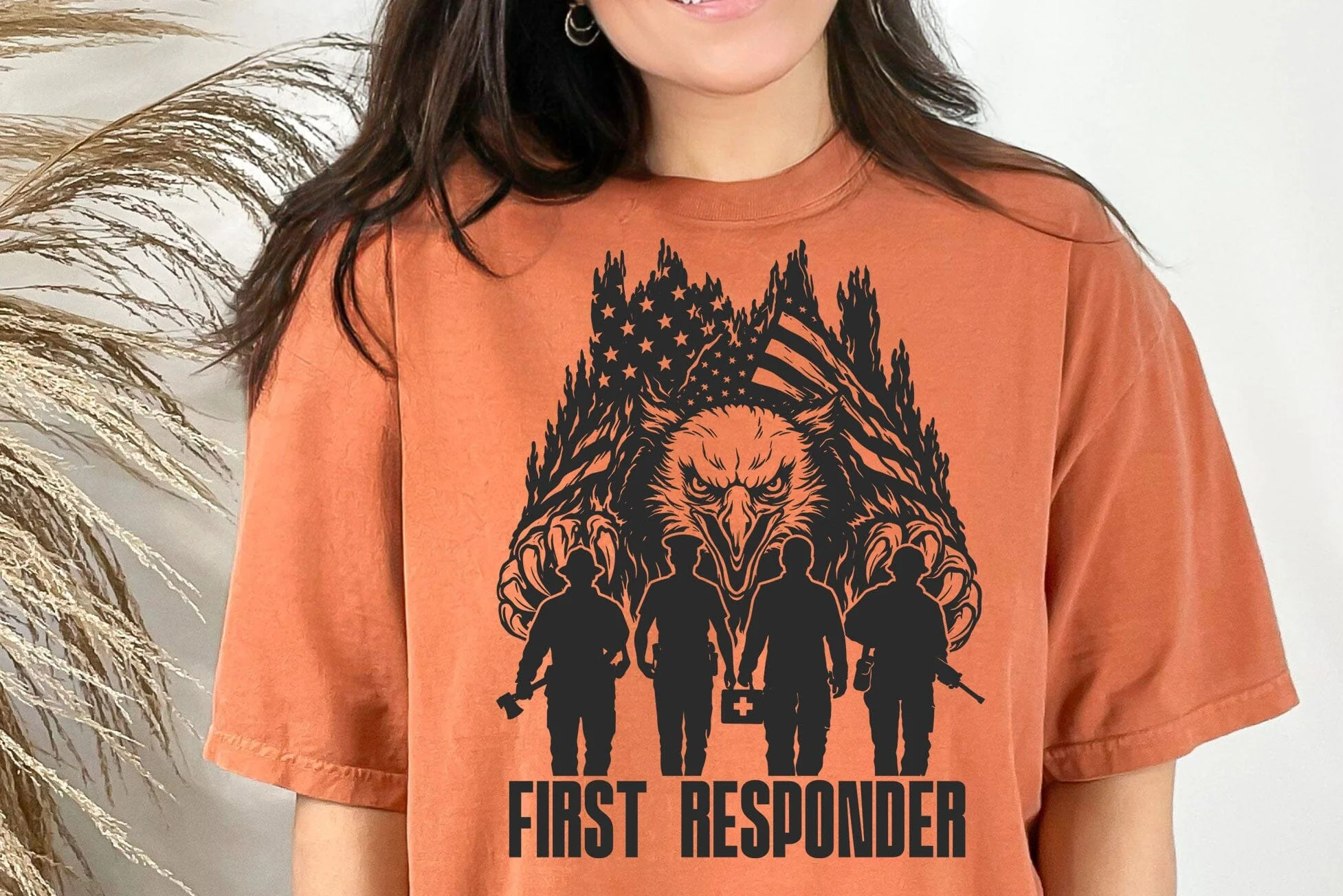 First Responder svg,US Eagle svg, Dispatcher Clipart svg, Emergency Rescue Svg, 911 Shirt, EMT Svg, Patriotic Shirt - Image 2