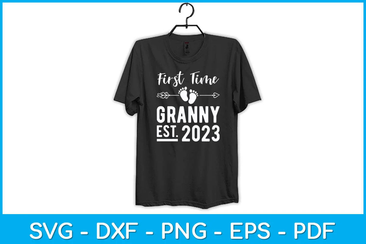 First time Granny 2023 Mothers Day Svg Design - Image 2