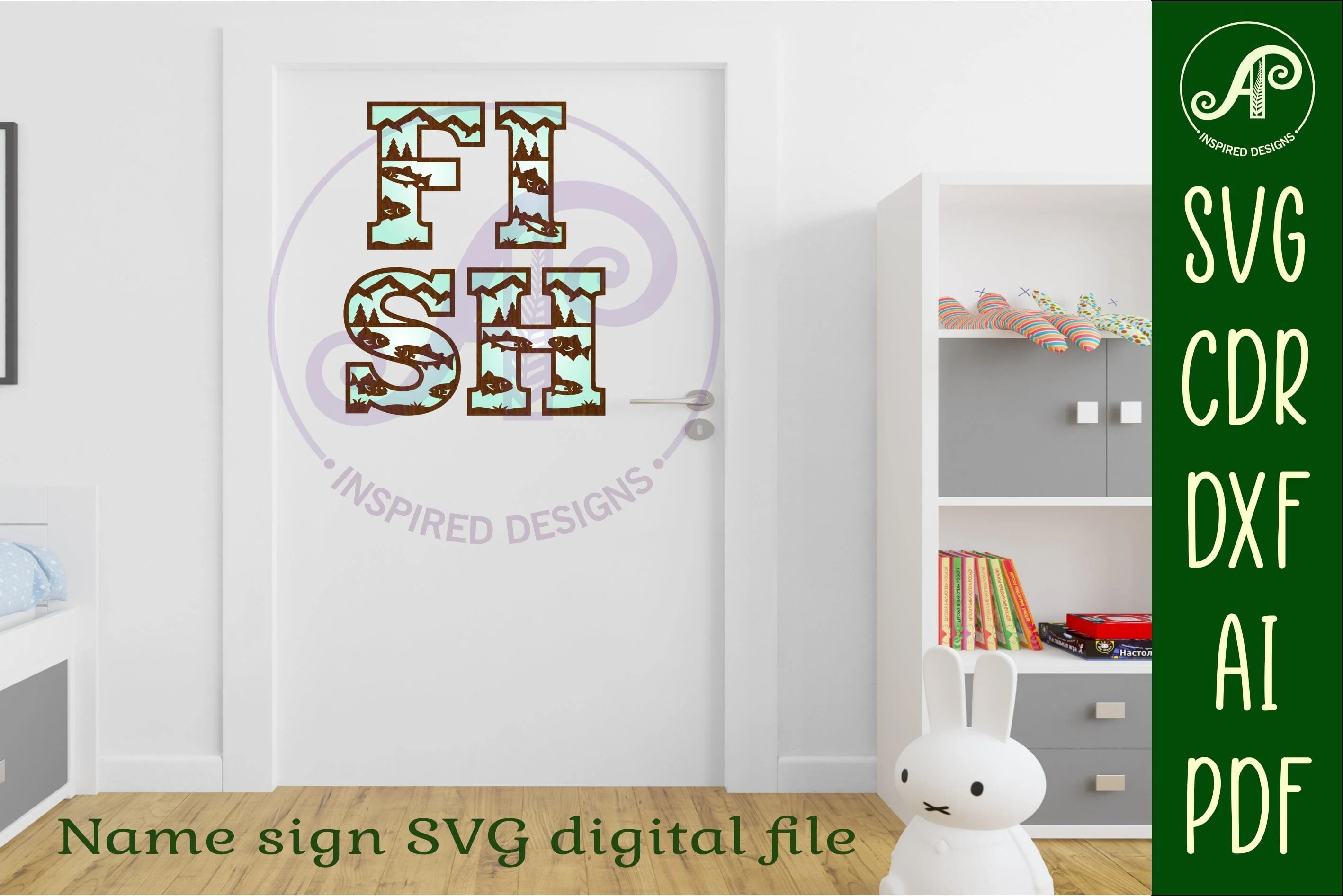 Fishing Alphabet SVG Fish Letters - Image 3