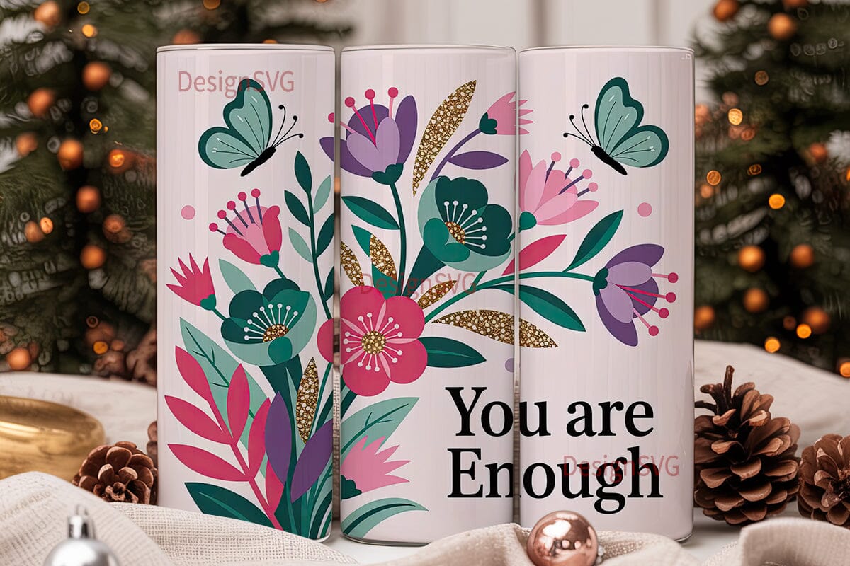 Floral Butterfly Inspirational 20oz - Image 2