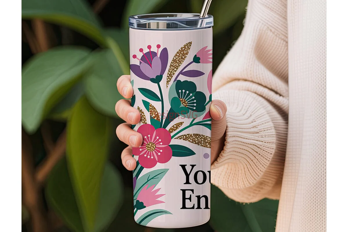Floral Butterfly Inspirational 20oz - Image 3
