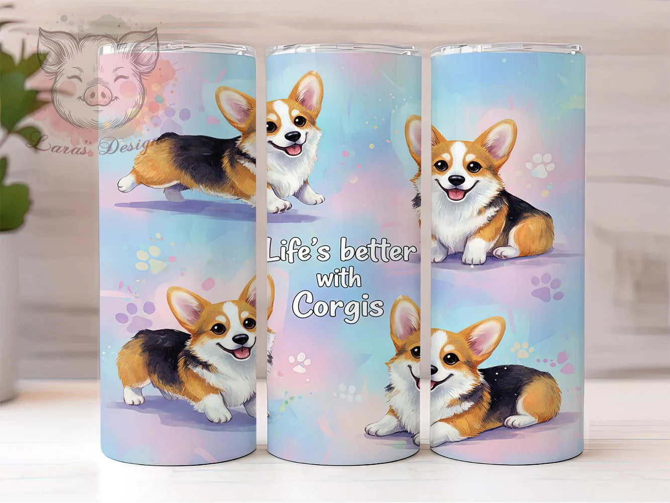 Life’s Better With Corgis Tumbler, Dog Lover, Life’s Better With Corgis, Cute Theme, Pet Style, 20Oz Tumbler, Sublimation Wrap
