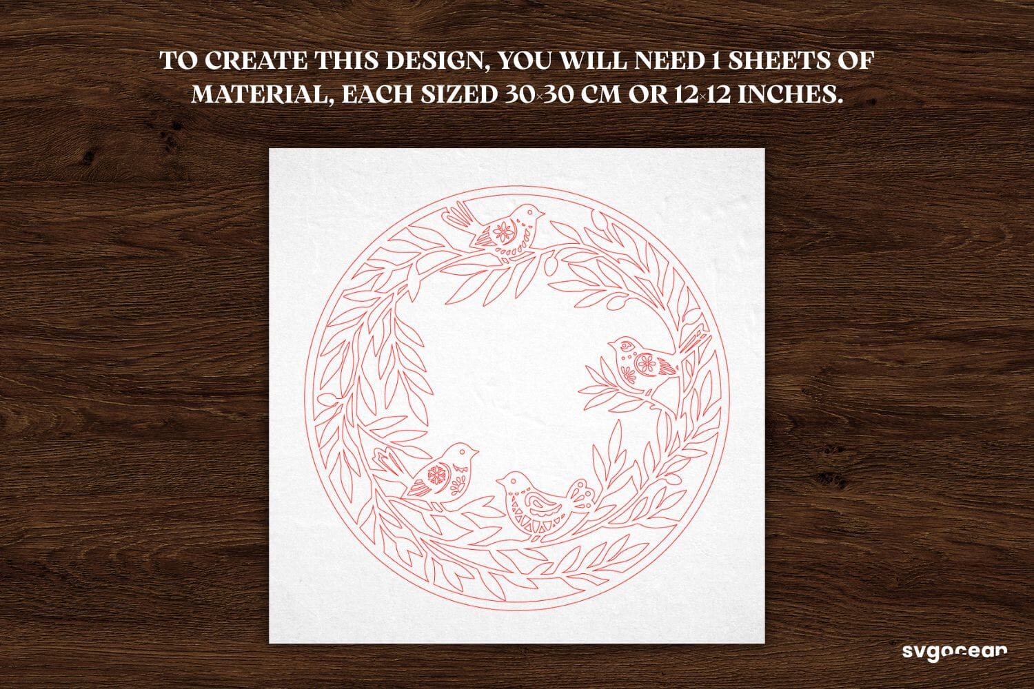 Floral Wreath Door Sign SVG Bundle - Image 4