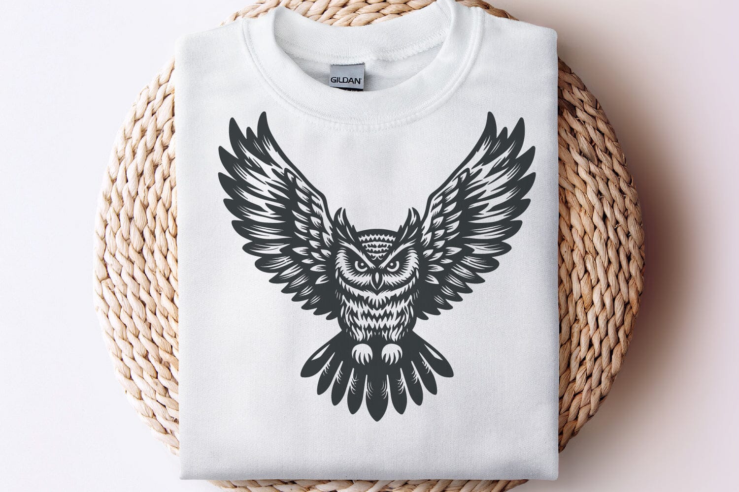 Flying Owl SVG Set 5 Wild Birds Vintage Tattoo Woodland Art - Image 8