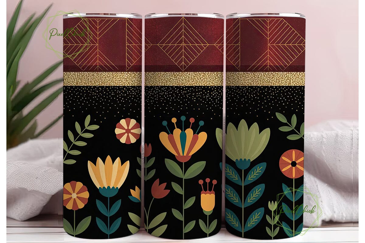 Folk Art Floral 20oz Tumbler Wrap - Image 3