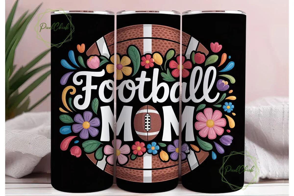 Football Mom 20oz Tumbler Wrap - Image 3