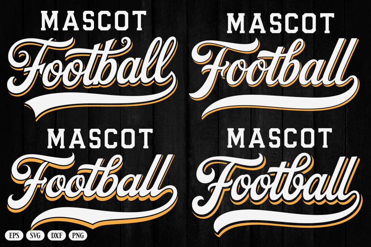 Football Team Mascot Template Svg, Football Mom Svg, Football Dad Svg, Custom Football Svg