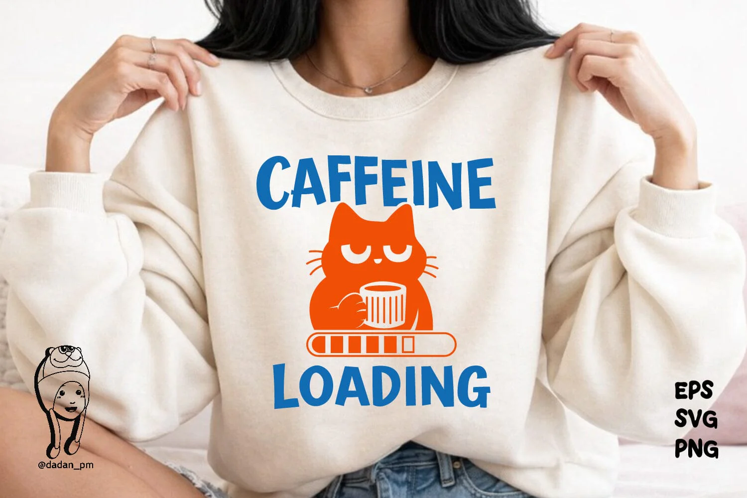 Funny Coffee Cat Caffeine Loading