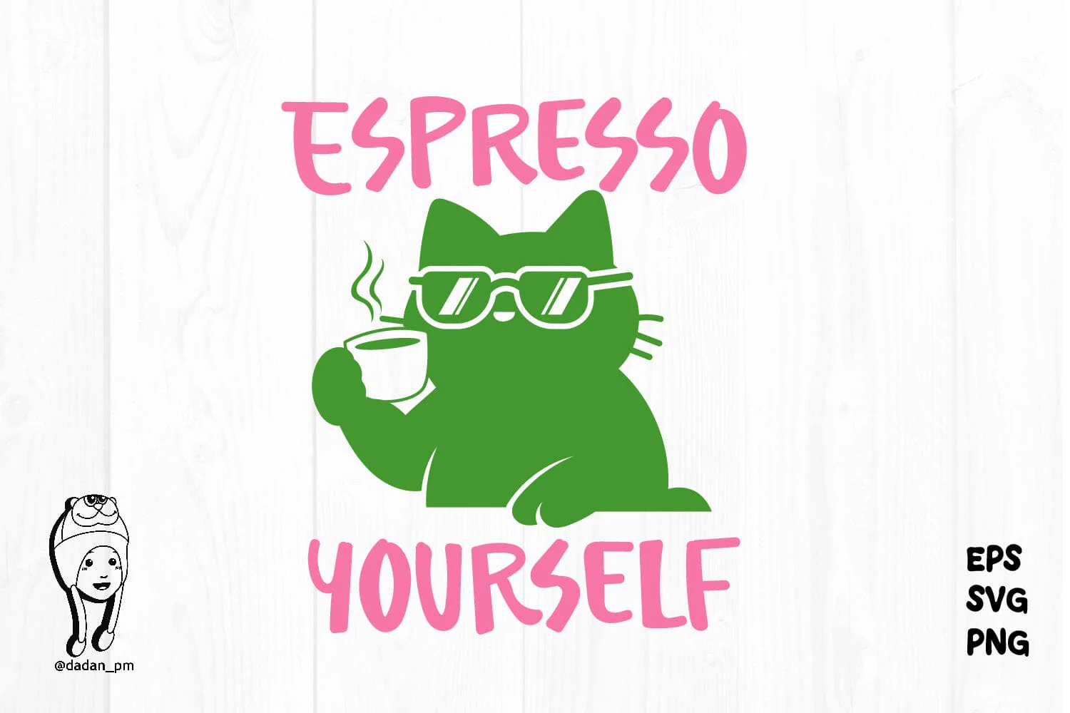 Funny Coffee Cat Espresso Yourself PNG SVG - Image 3