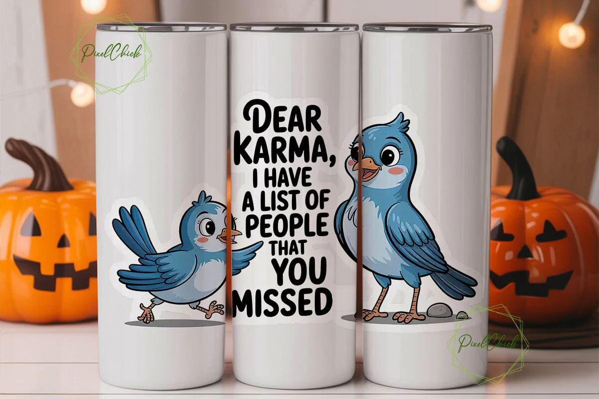 Funny Karma Bird Tumbler Wrap - Image 3