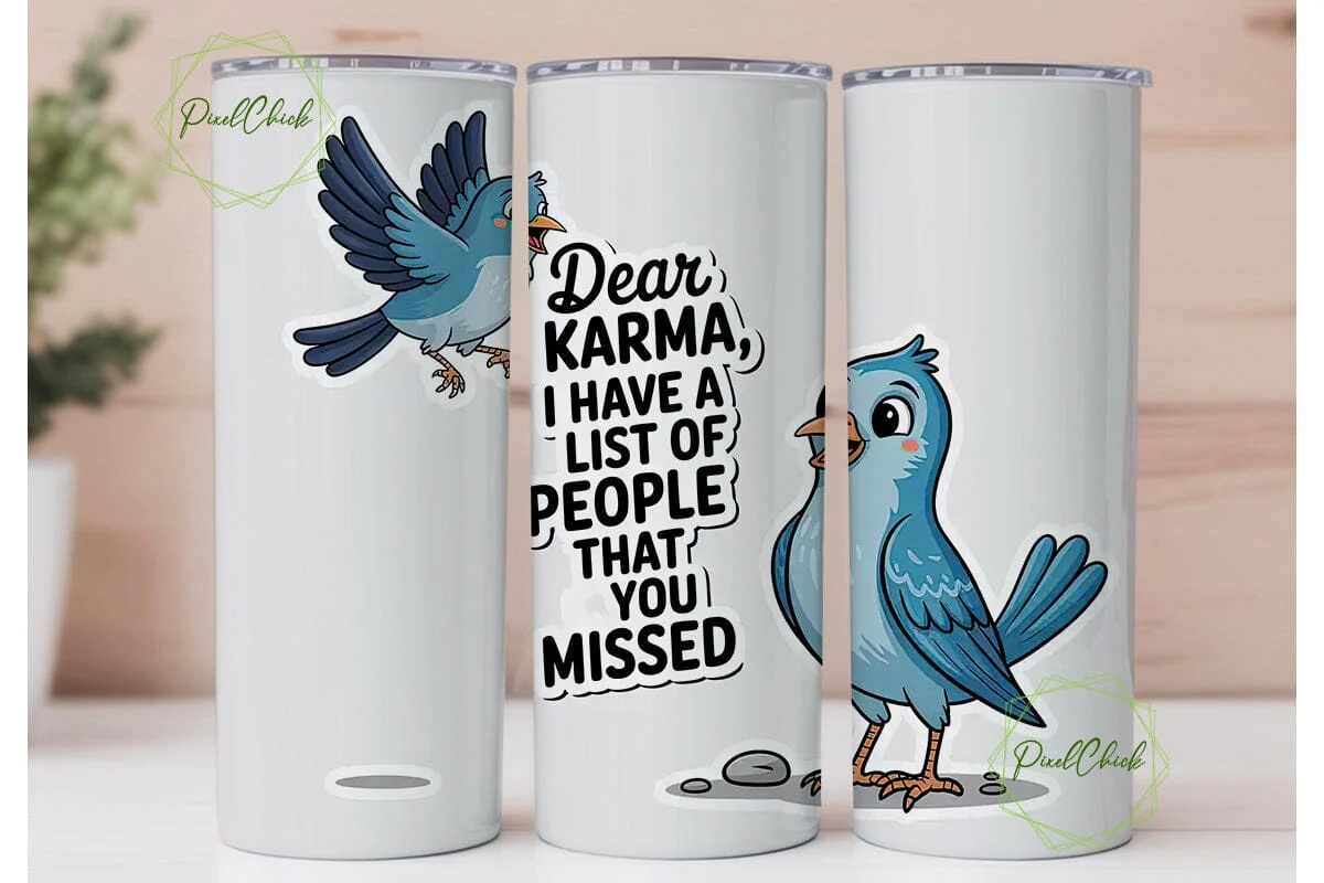 Funny Karma Bird Tumbler Wrap - Image 2
