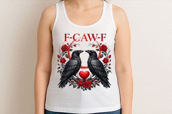 Funny Raven Valentine Gothic PNG - Image 3