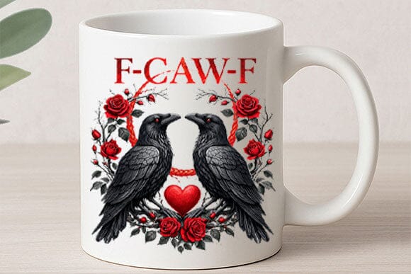 Funny Raven Valentine Gothic PNG - Image 4