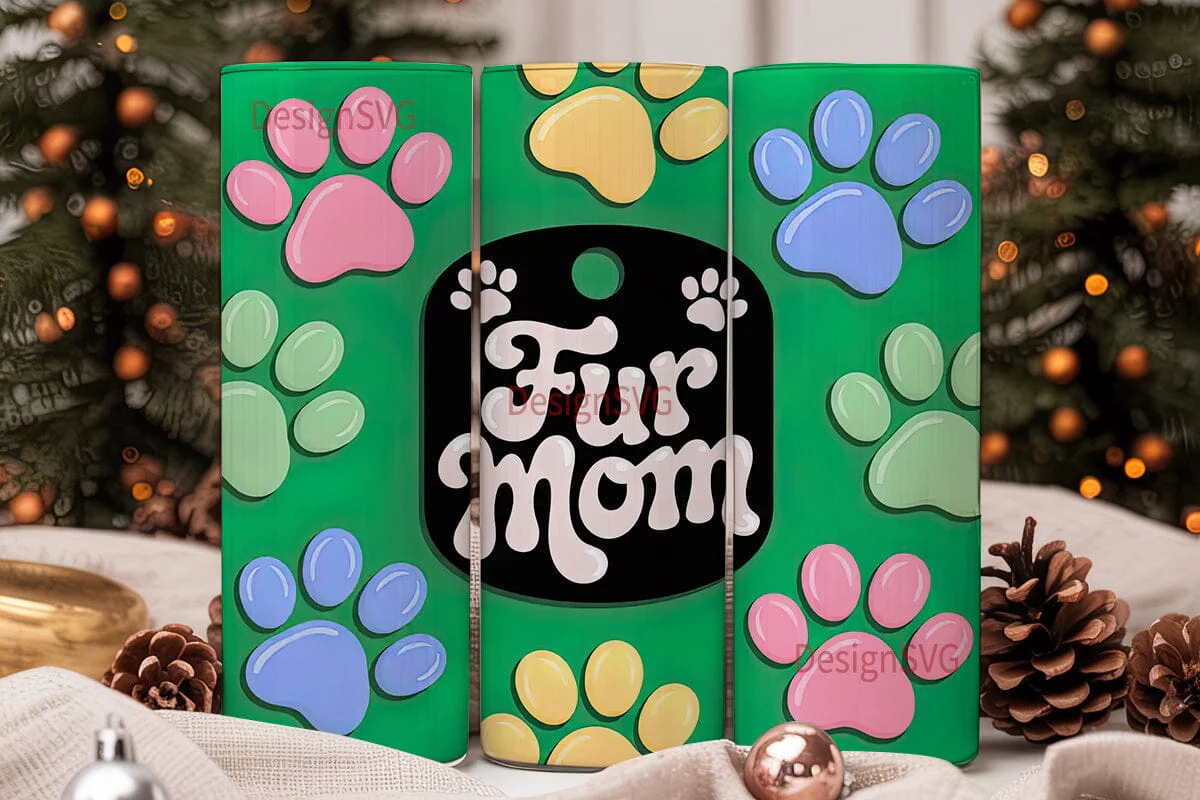 Fur Mom 20oz Tumbler Wrap - Image 2