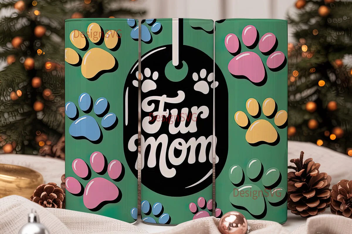 Fur Mom 20oz Tumbler Wrap - Image 2