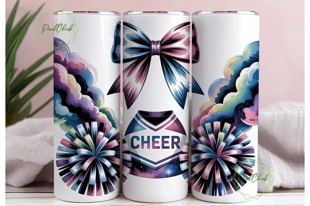 Galaxy Cheerleader 20oz Tumbler Wrap - Image 3