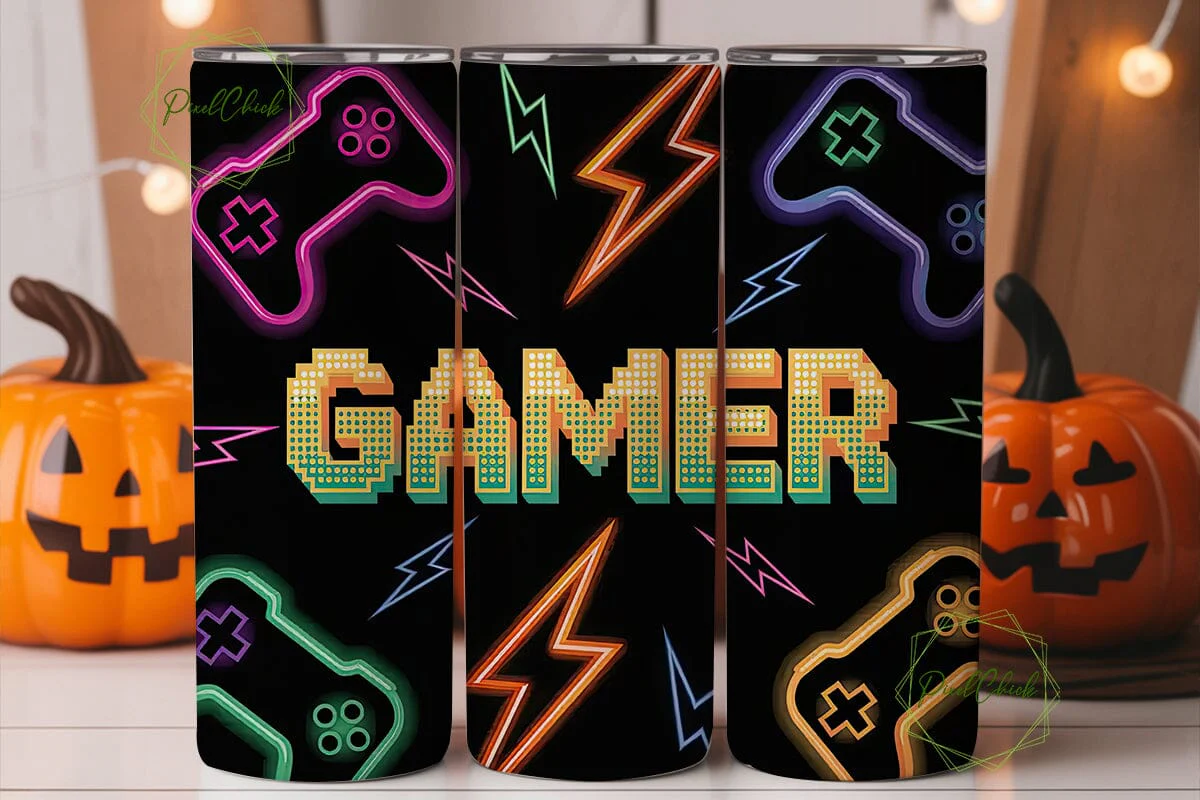 Gamer Vibes 20oz Tumbler Wrap - Image 3