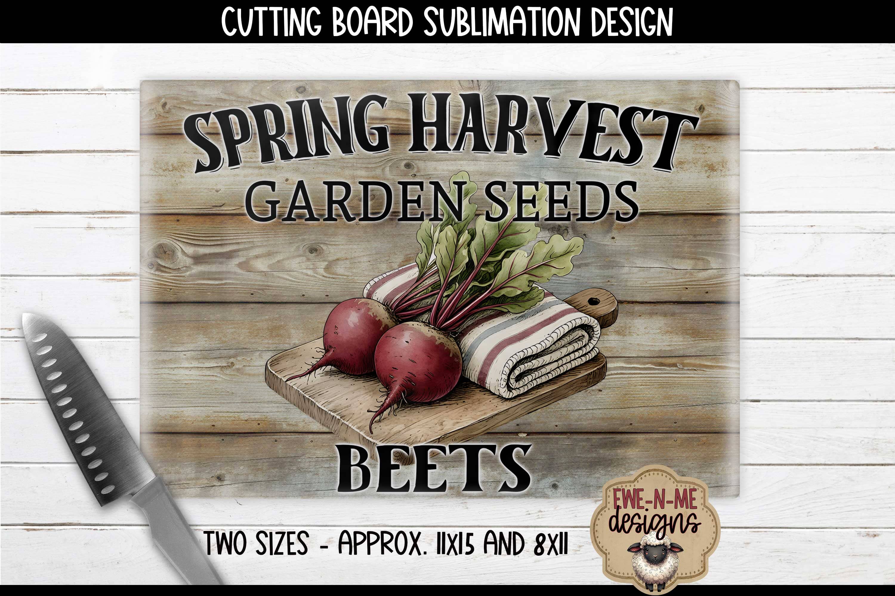 Garden Seed Rectangle Cutting Board Bundle - 5 PNG Designs - Image 2