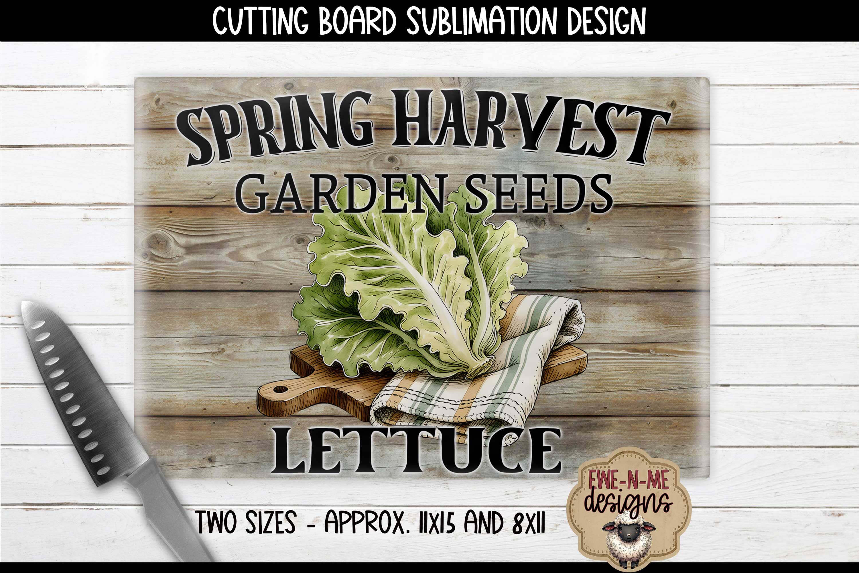 Garden Seed Rectangle Cutting Board Bundle - 5 PNG Designs - Image 4