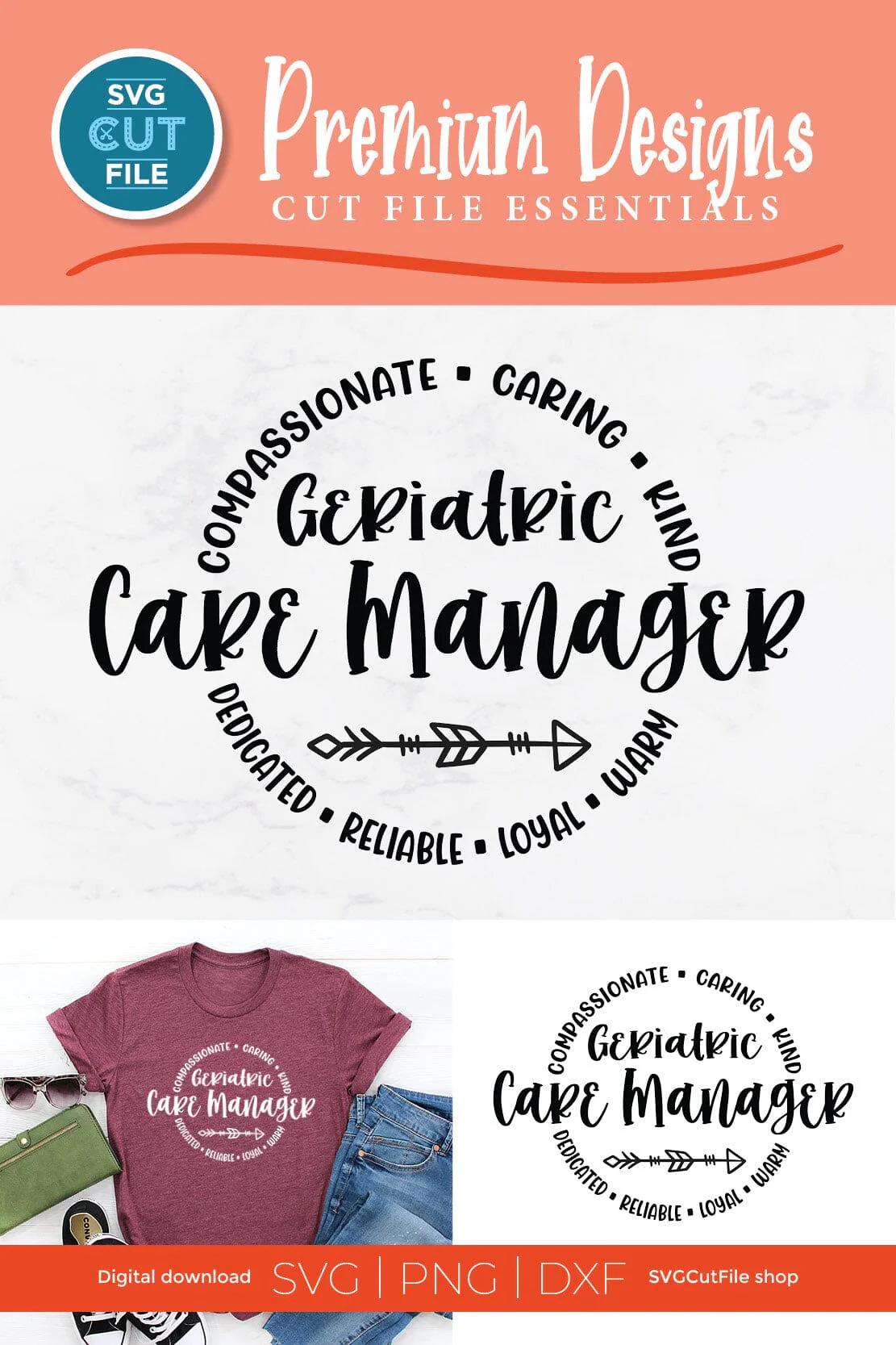 Geriatric Care Manager svg, elder care worker svg, manager of care, Nurses Week, Nurse Appreciation, Caregiver, Care SVG, svg dxf png - Image 3