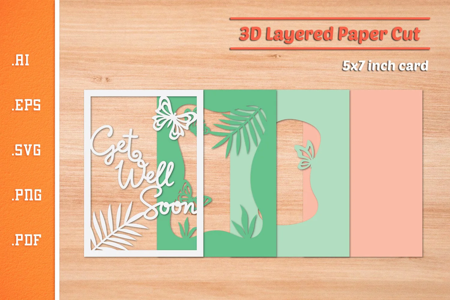Get Well Soon - 3D Layered Paper Cut SVG - Image 2