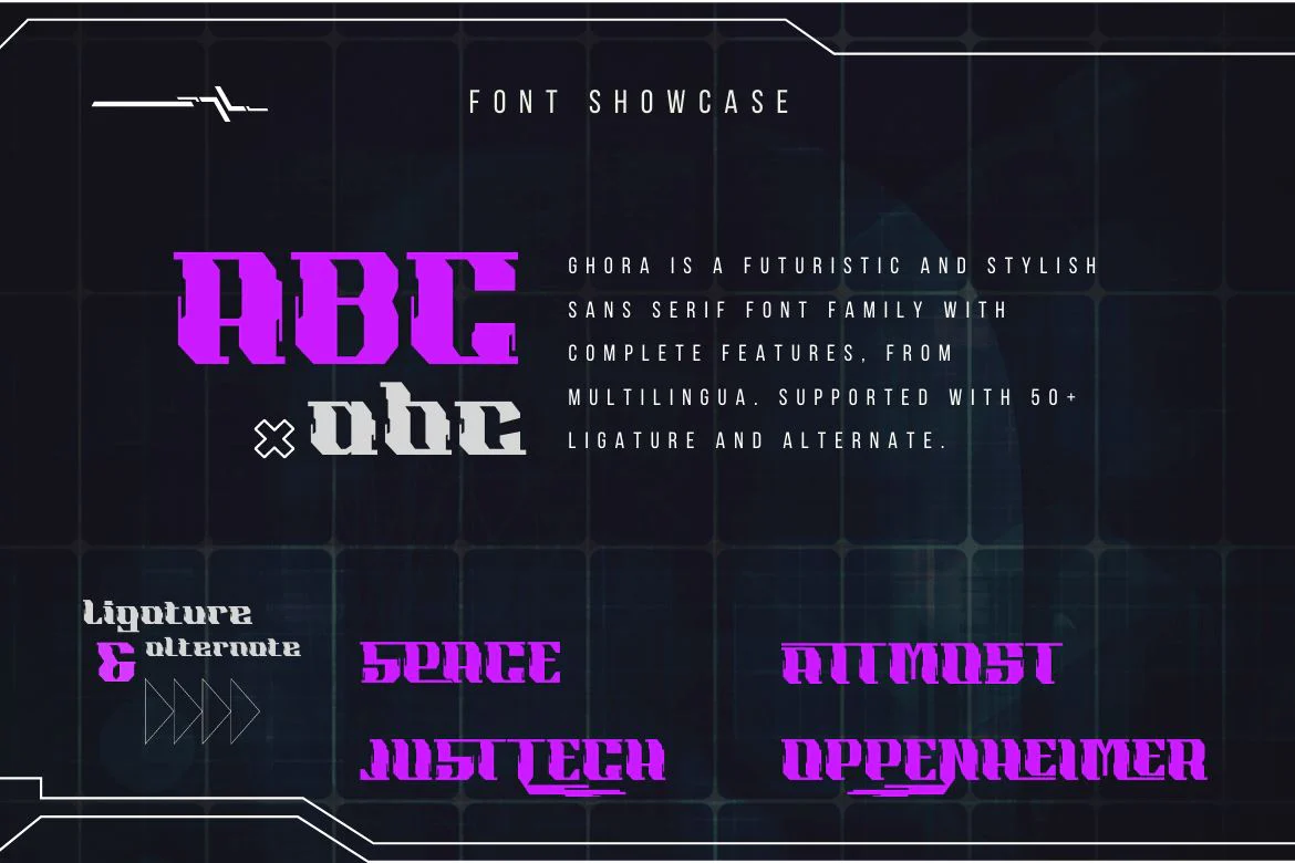 Ghora | Futuristic Font - Image 9