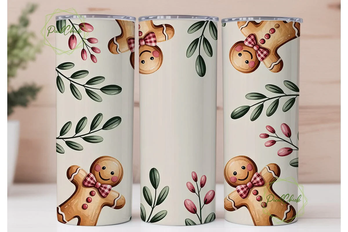 Gingerbread Christmas Tumbler Wrap - Image 2