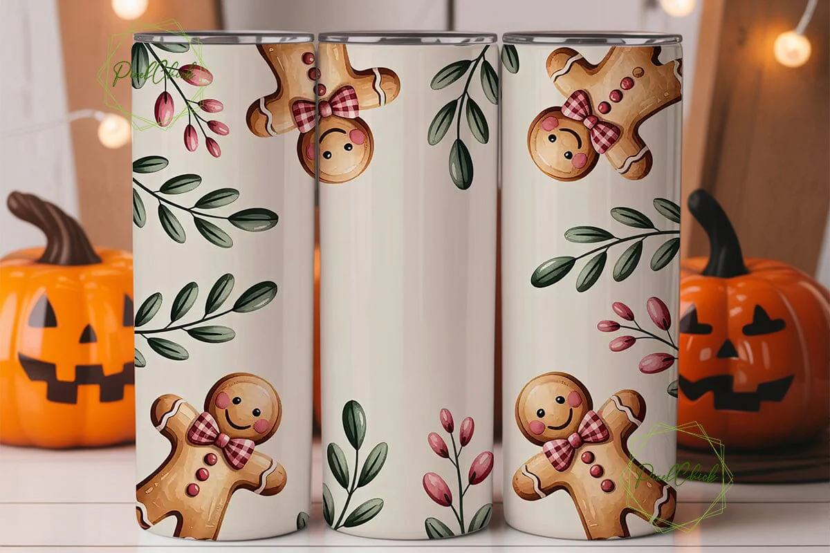Gingerbread Christmas Tumbler Wrap - Image 3