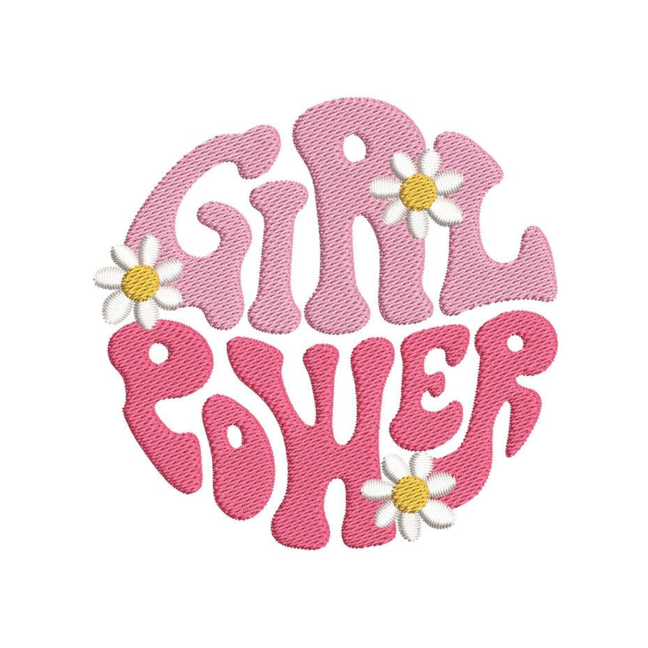 Girl Power Machine Embroidery Design, Women Empowerment Embroidery File, Feminism Embroidery, 4 sizes, Instant Download