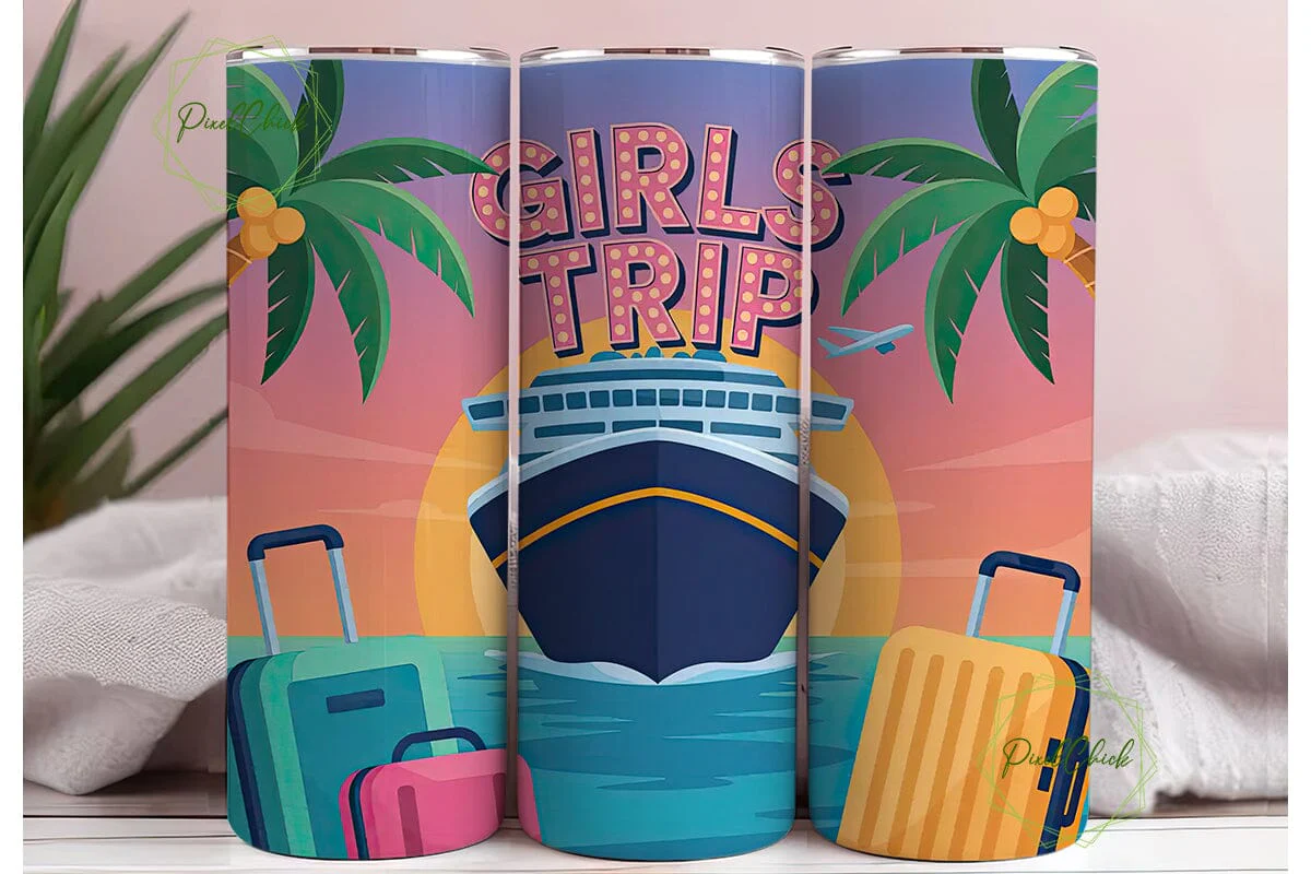 Girls Trip Cruise 20oz Tumbler Wrap - Image 3