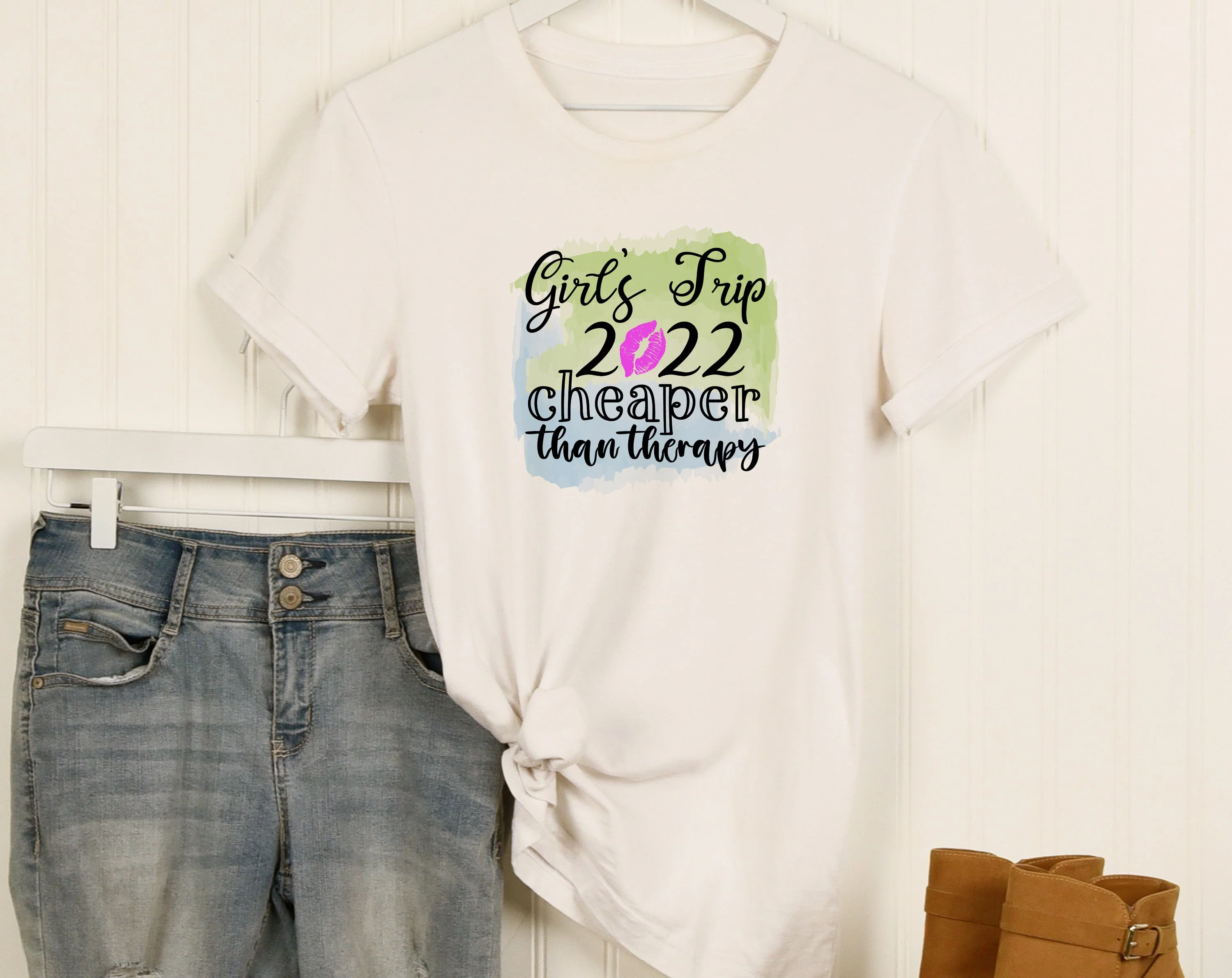 Girls Trip Sublimation Designs Bundle, 6 Girls Trip 2022 PNG Files, Girl's Trip Cheaper Than Therapy PNG, Warning Girls Trip In Progress PNG - Image 4