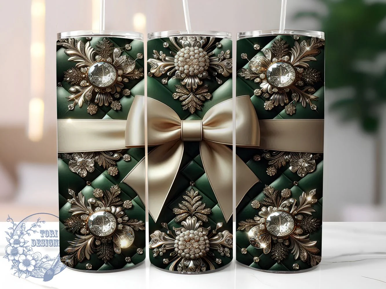 Glam Coquette Shamrock Tumbler, Coquette Bow Tumbler, Stylish 20oz Wrap, Sublimation Design, Trendy Gift Idea, St Patrick’s Glam Wrap, Luxury Shamrock Tumbler