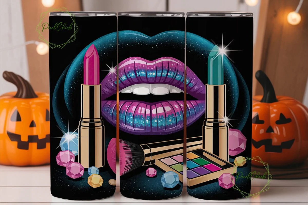 Glam Makeup Kit 20oz Tumbler Wrap - Image 2