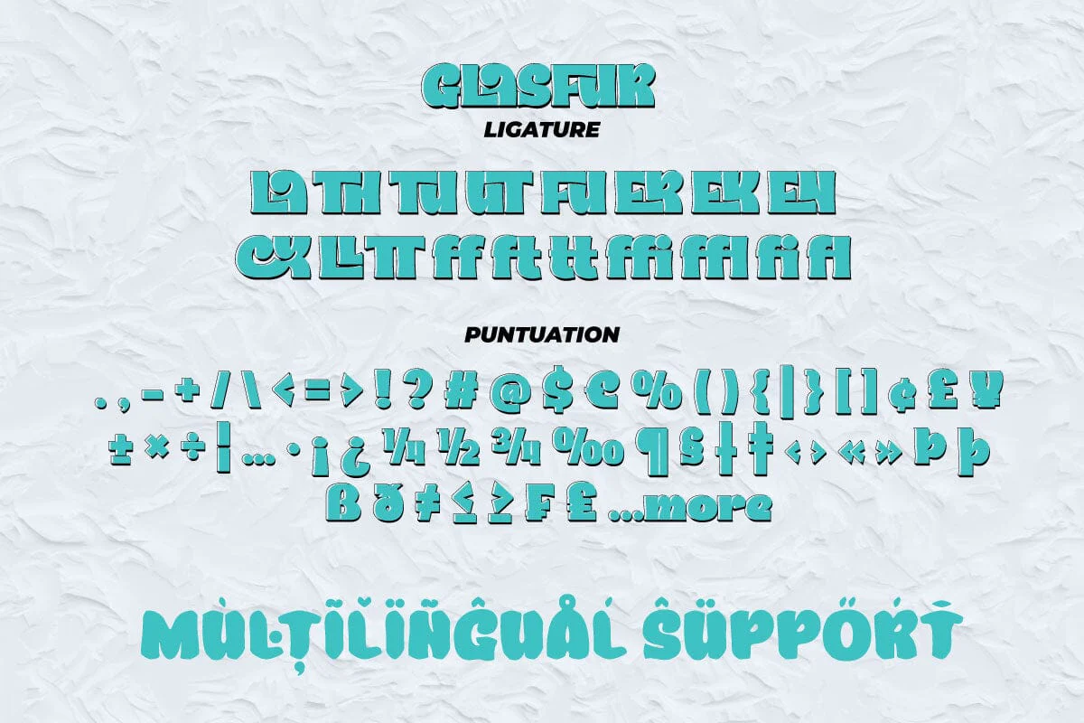 Glasfur - Bubble Display Font - Image 8
