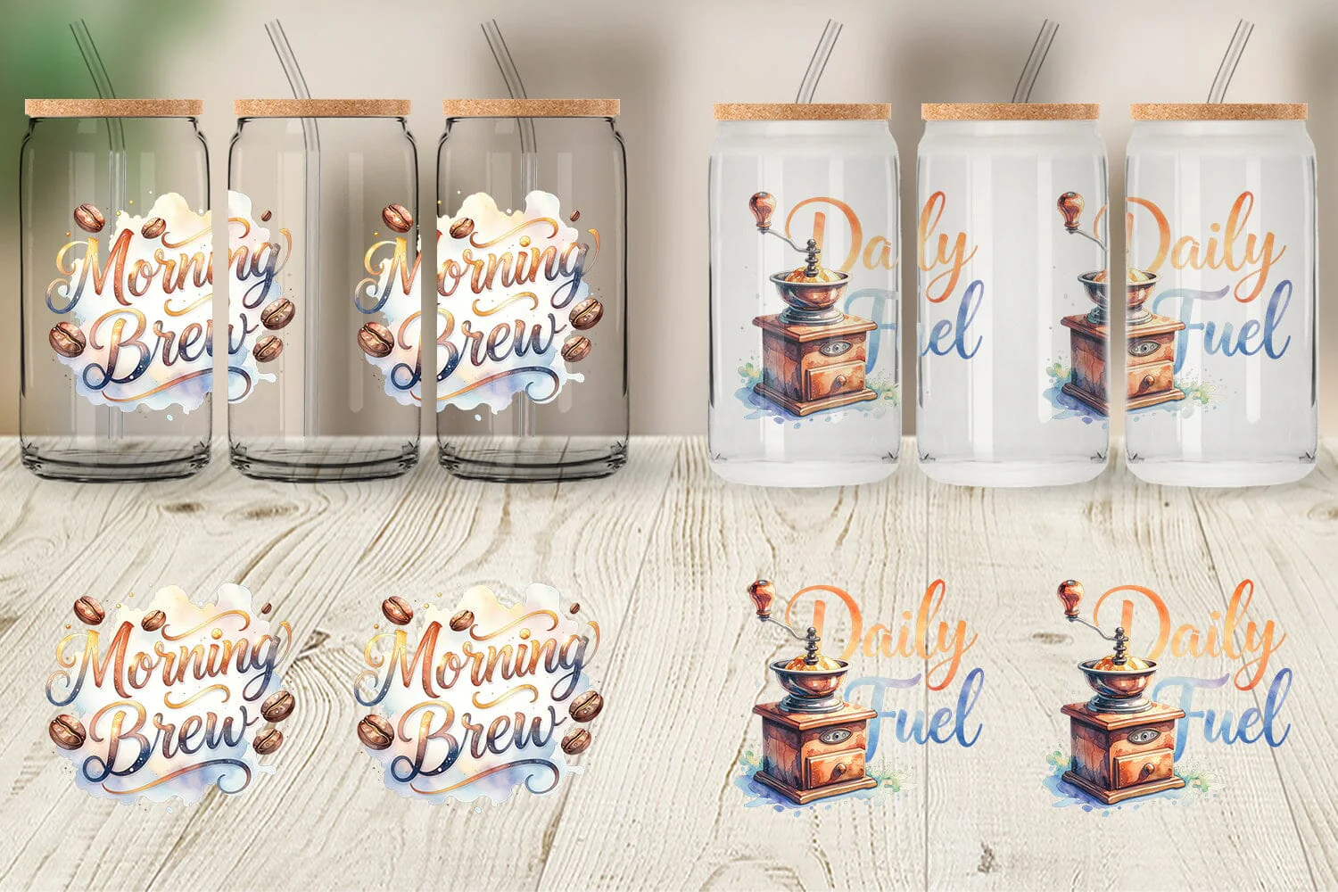 Glass Can Cozy Morning Coffee Quotes - Image 3