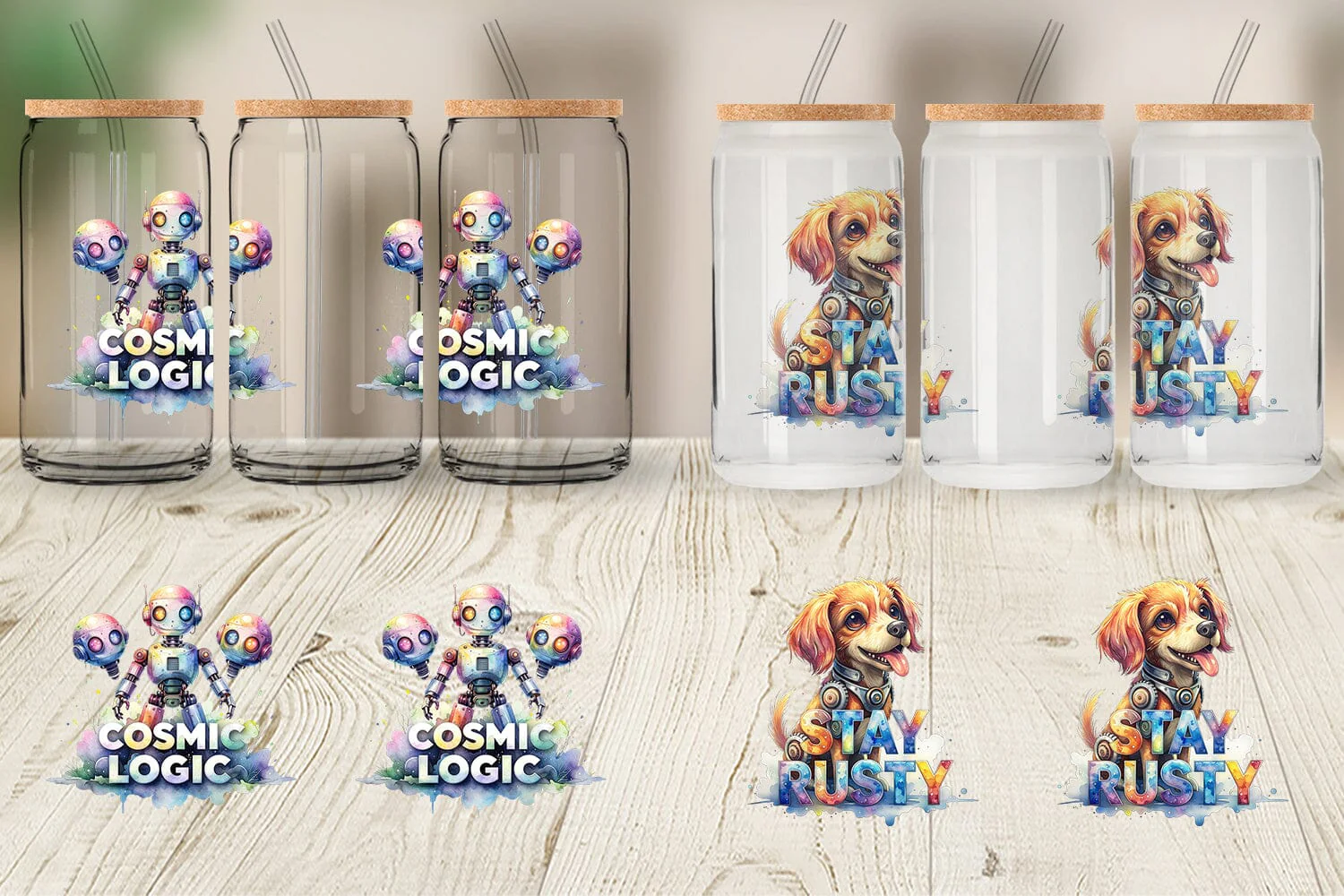 Glass Can Cute Vintage Robot Quotes - Image 3