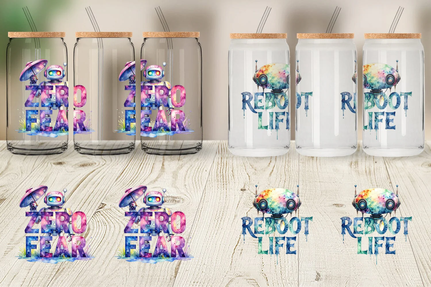 Glass Can Cute Vintage Robot Quotes - Image 4