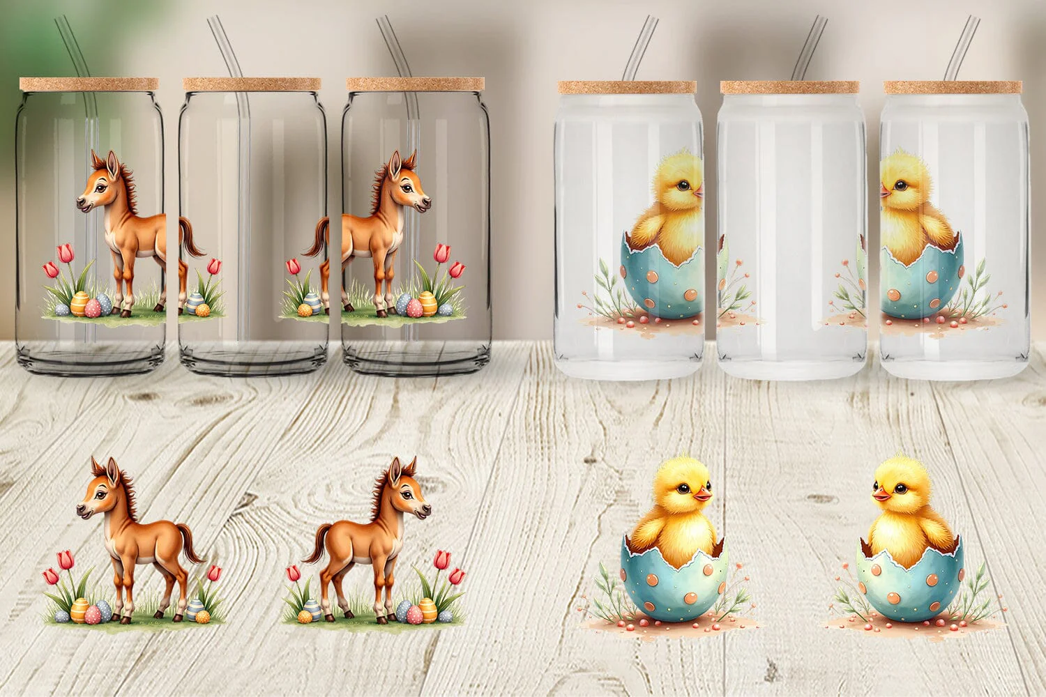 Glass Can Farmhouse Baby Animals - Image 3
