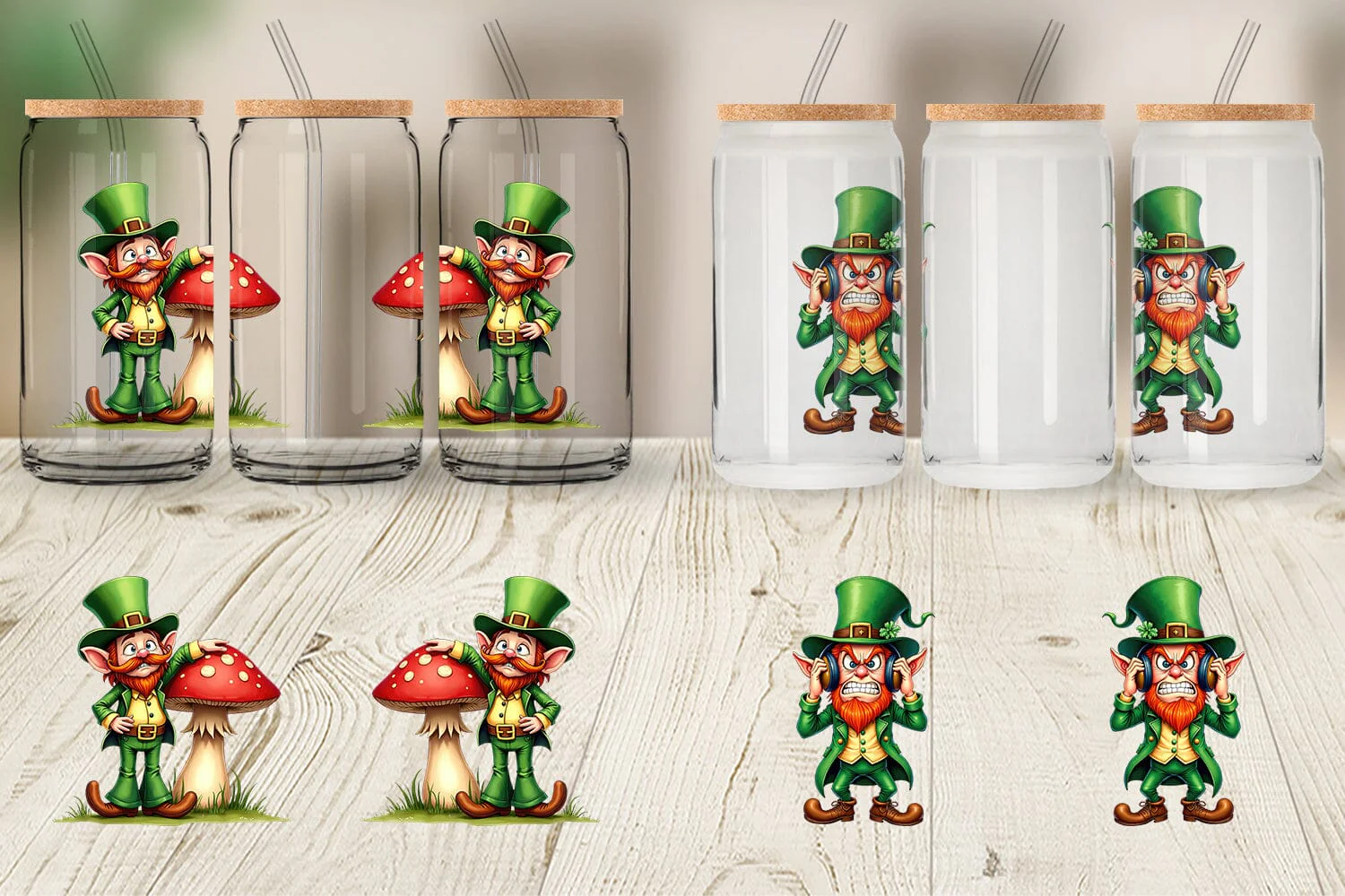 Glass Can Grumpy Retro Leprechaun - Image 2