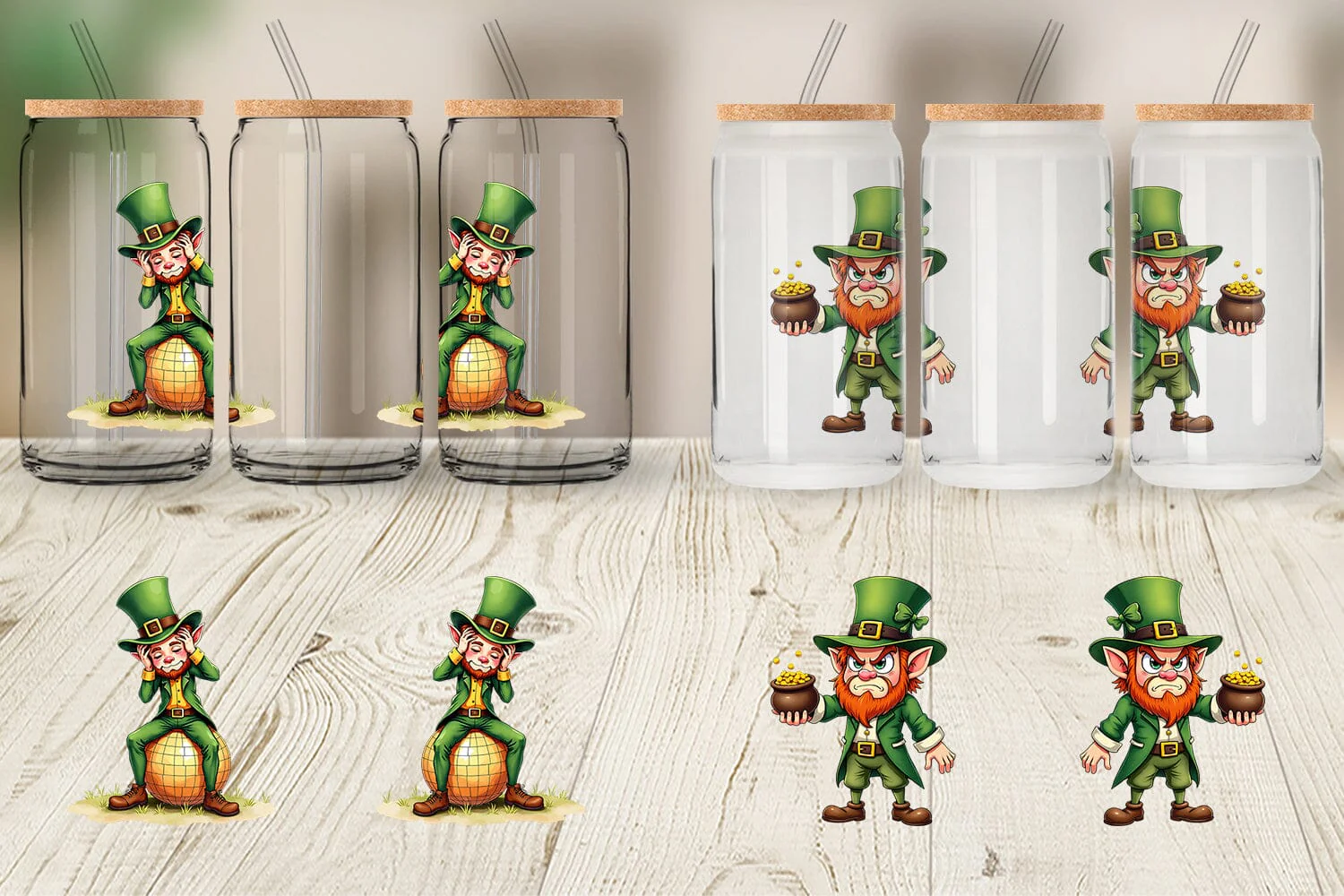 Glass Can Grumpy Retro Leprechaun - Image 5