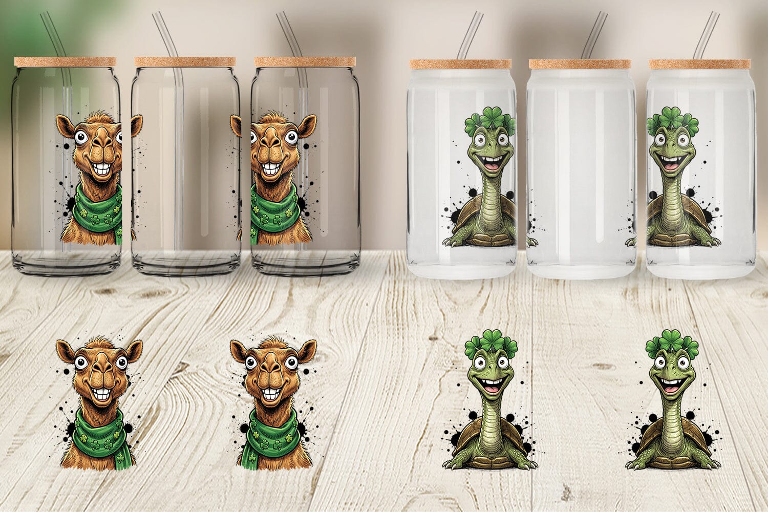 Glass Can Lucky St Paddys Animal Art - Image 2