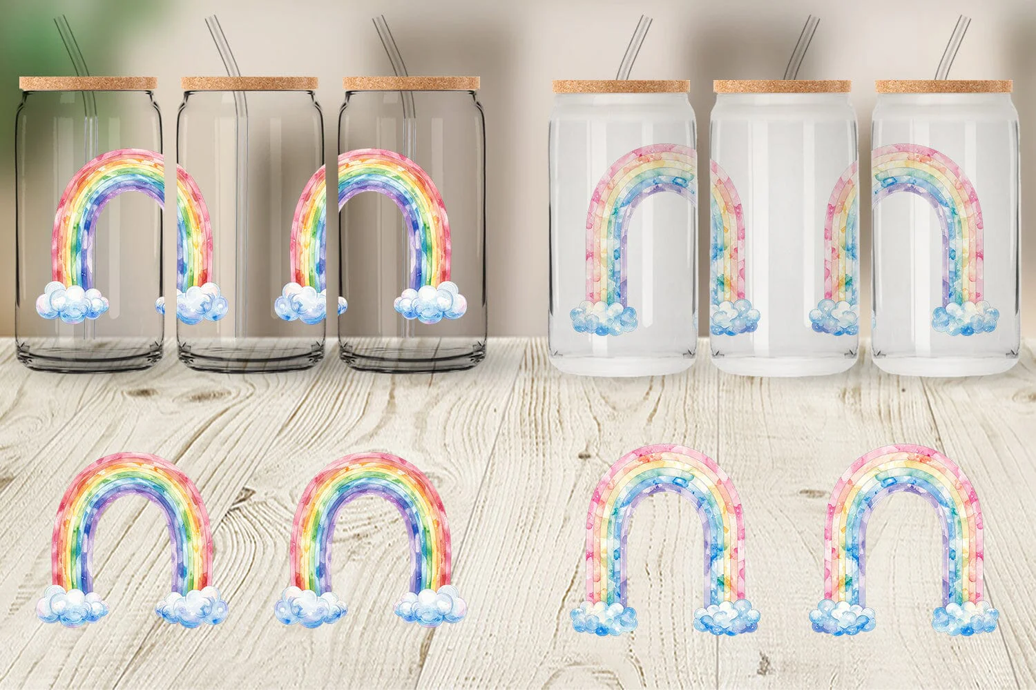 Glass Can Pastel Nursery Rainbow - Image 2